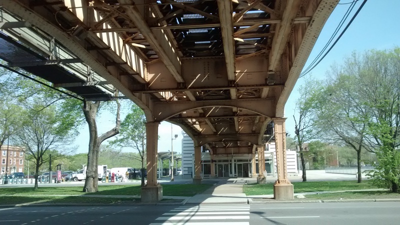 the underside of the tracks